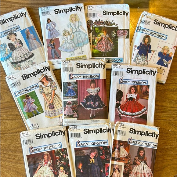 Daisy Kingdom Other - SOLD on EBay-Vintage 90s Daisy Kingdom Sewing Patterns Bundle Girls Dresses 3-6